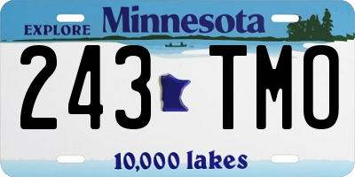 MN license plate 243TMO