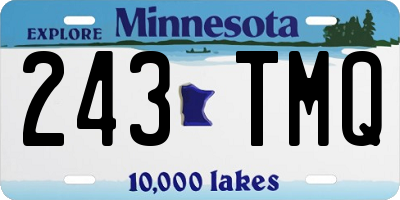 MN license plate 243TMQ