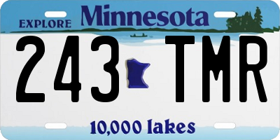 MN license plate 243TMR