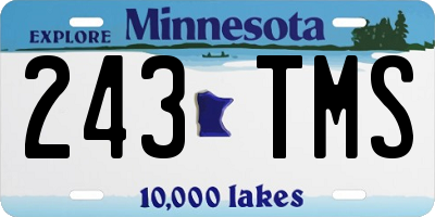 MN license plate 243TMS