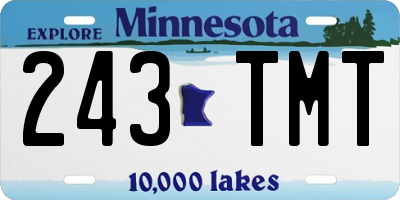 MN license plate 243TMT