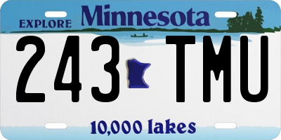 MN license plate 243TMU
