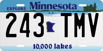 MN license plate 243TMV