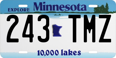MN license plate 243TMZ