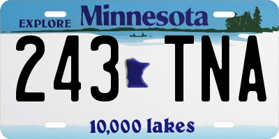 MN license plate 243TNA