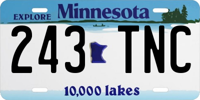 MN license plate 243TNC