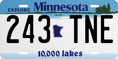 MN license plate 243TNE
