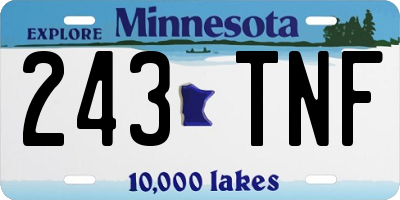 MN license plate 243TNF