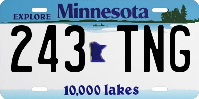 MN license plate 243TNG