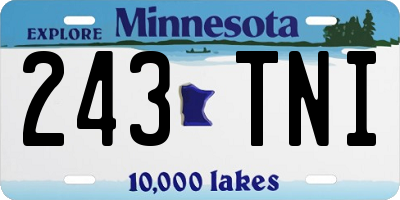 MN license plate 243TNI