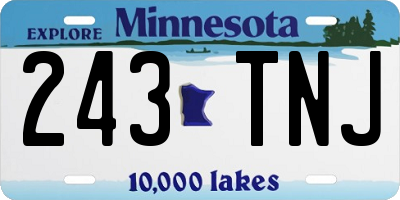 MN license plate 243TNJ