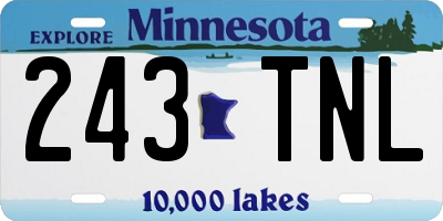 MN license plate 243TNL