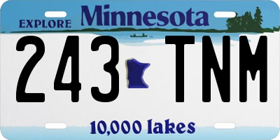 MN license plate 243TNM