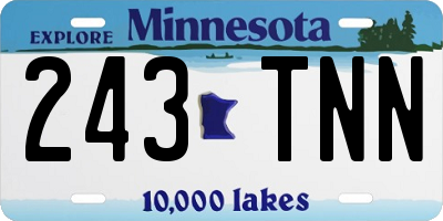 MN license plate 243TNN