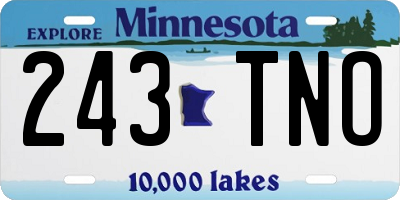 MN license plate 243TNO