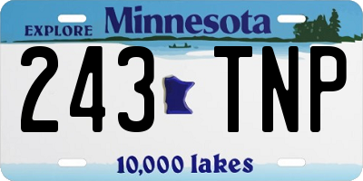 MN license plate 243TNP
