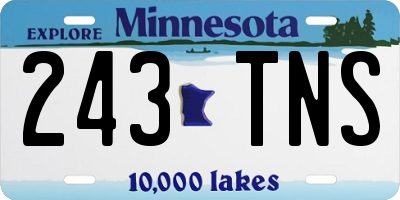 MN license plate 243TNS