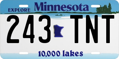 MN license plate 243TNT