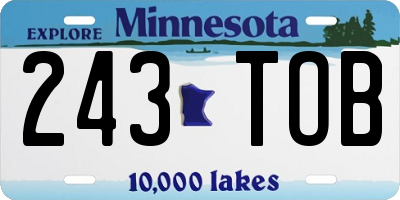 MN license plate 243TOB