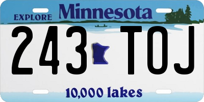 MN license plate 243TOJ