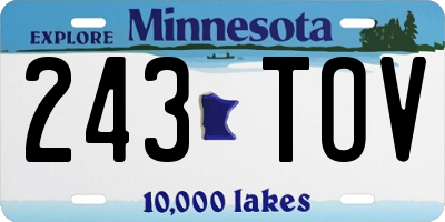 MN license plate 243TOV
