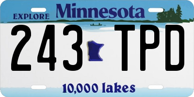 MN license plate 243TPD