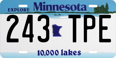 MN license plate 243TPE