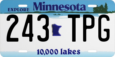 MN license plate 243TPG