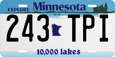 MN license plate 243TPI