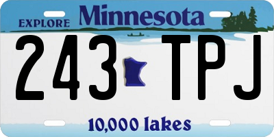 MN license plate 243TPJ