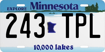 MN license plate 243TPL