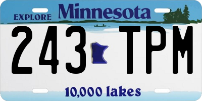MN license plate 243TPM