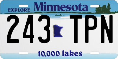 MN license plate 243TPN