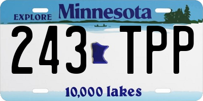 MN license plate 243TPP