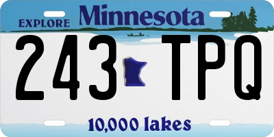 MN license plate 243TPQ