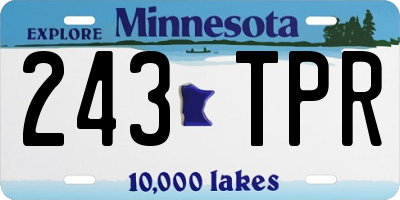 MN license plate 243TPR