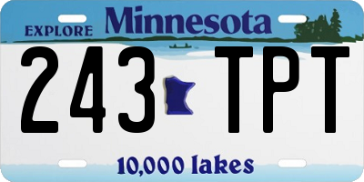 MN license plate 243TPT