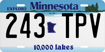 MN license plate 243TPV
