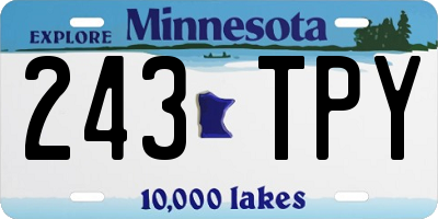 MN license plate 243TPY