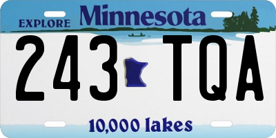 MN license plate 243TQA
