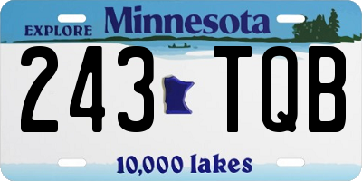 MN license plate 243TQB