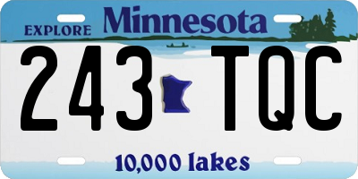 MN license plate 243TQC