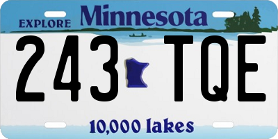 MN license plate 243TQE