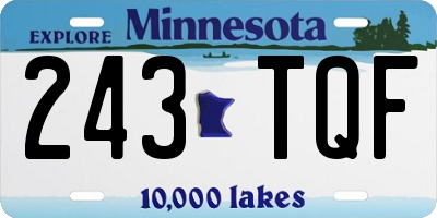 MN license plate 243TQF