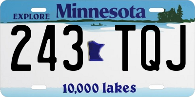 MN license plate 243TQJ