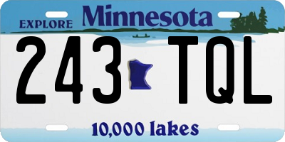 MN license plate 243TQL