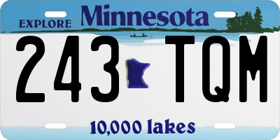 MN license plate 243TQM