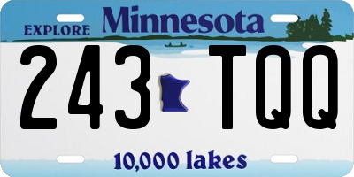 MN license plate 243TQQ