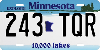 MN license plate 243TQR