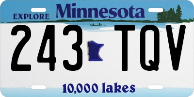 MN license plate 243TQV